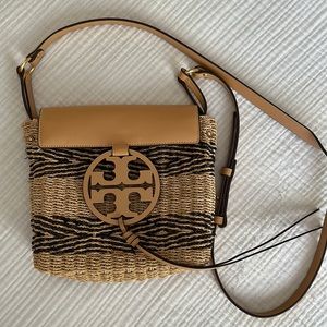 Tory Burch Miller Straw Crossbody